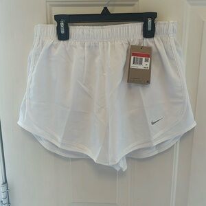 Nike women’s white dri- fit shorts
